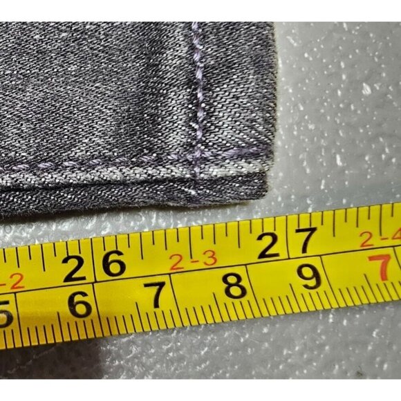 Levi's Womens 24 Black High Rise Super Skinny Ankle Jeans with Studded Ankle NWT - Picture 15 of 15